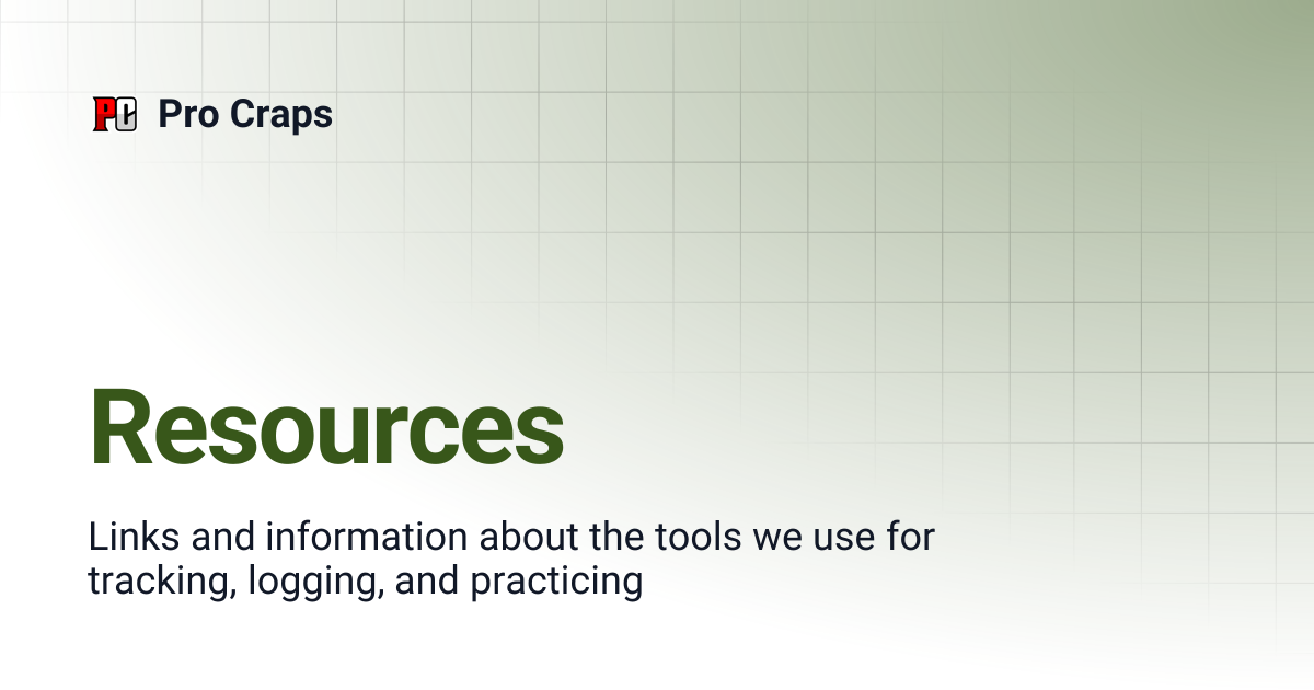 Resources | Pro Craps